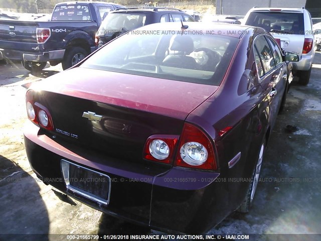 1G1ZE5EB1AF145281 - 2010 CHEVROLET MALIBU LTZ 红色 照片 4