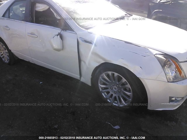 1G6DS5ED9B0138582 - 2011 CADILLAC CTS PREMIUM COLLECTION WHITE photo 6