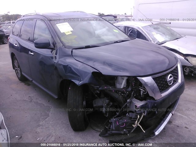 5N1AR2MN1DC645493 - 2013 NISSAN PATHFINDER S/SV/SL/PLATINUM 海军蓝 照片 1