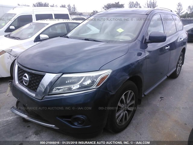 5N1AR2MN1DC645493 - 2013 NISSAN PATHFINDER S/SV/SL/PLATINUM 海军蓝 照片 2