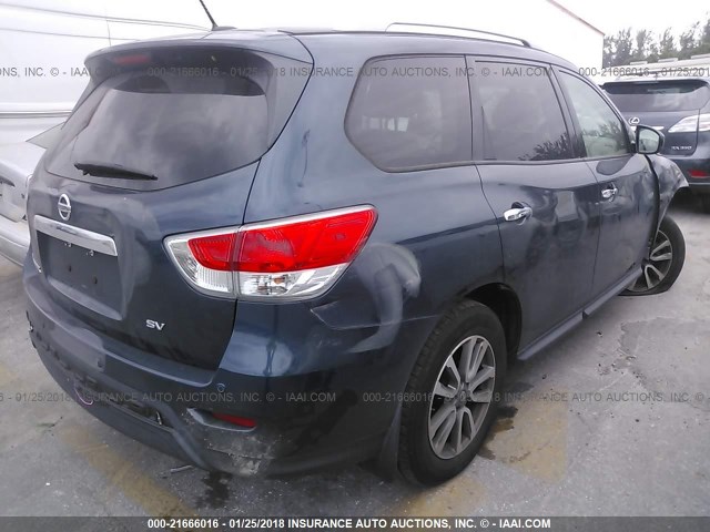 5N1AR2MN1DC645493 - 2013 NISSAN PATHFINDER S/SV/SL/PLATINUM 海军蓝 照片 4