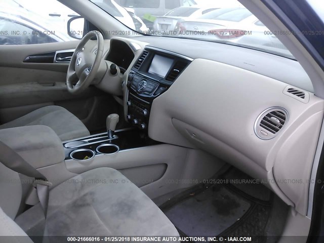 5N1AR2MN1DC645493 - 2013 NISSAN PATHFINDER S/SV/SL/PLATINUM 海军蓝 照片 5