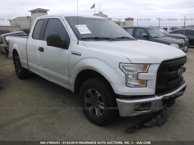 1FTEX1C89FFA71096 - 2015 FORD F150 SUPER CAB WHITE photo 1