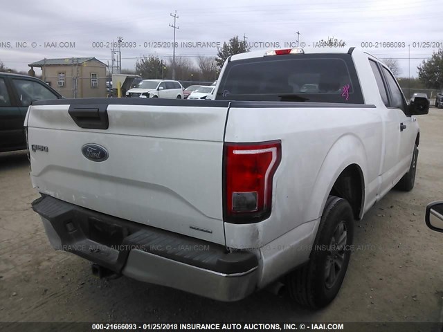 1FTEX1C89FFA71096 - 2015 FORD F150 SUPER CAB WHITE photo 4