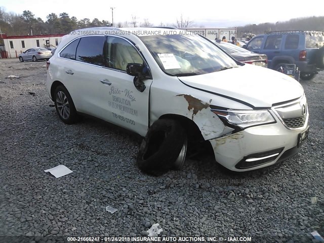 5FRYD4H41FB003407 - 2015 ACURA MDX TECHNOLOGY WHITE photo 1