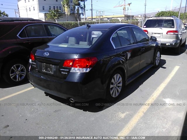 4S3BMDL60B2238734 - 2011 SUBARU LEGACY 3.6R LIMITED BLACK photo 4