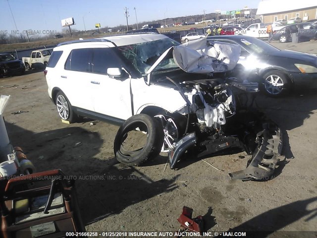 1FM5K7F87HGE23128 - 2017 FORD EXPLORER LIMITED თეთრი ფოტო 1