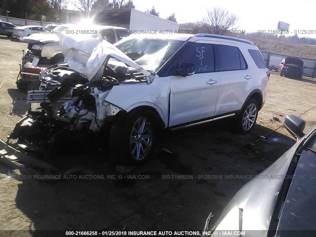 1FM5K7F87HGE23128 - 2017 FORD EXPLORER LIMITED თეთრი ფოტო 2