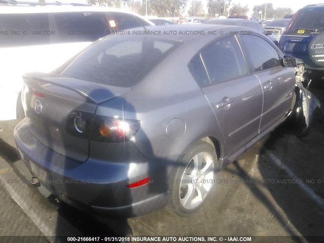 JM1BK323X61437213 - 2006 MAZDA 3 S GRAY photo 4