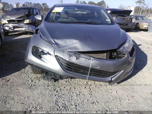 KMHDH4AE1DU618353 - 2013 HYUNDAI ELANTRA GLS/LIMITED SILVER photo 6