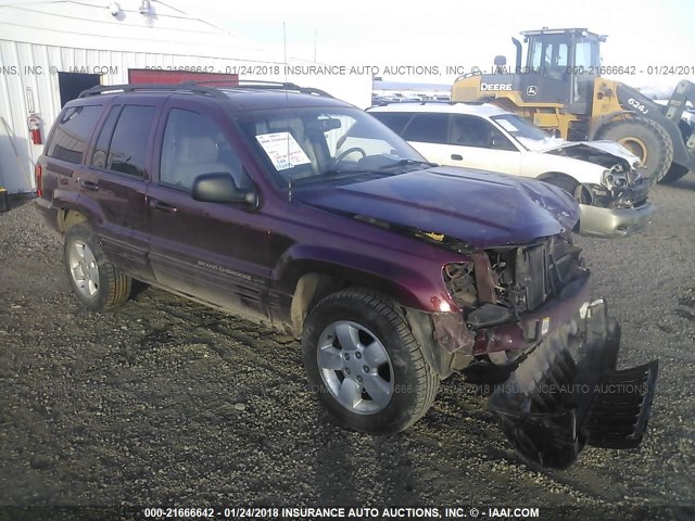 1J4GW58N11C573400 - 2001 JEEP GRAND CHEROKEE LIMITED PURPLE photo 1