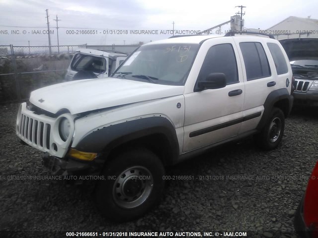 1J4GL48K45W532675 - 2005 JEEP LIBERTY SPORT 白色 照片 2