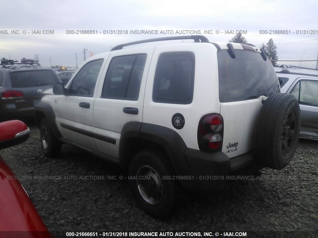 1J4GL48K45W532675 - 2005 JEEP LIBERTY SPORT 白色 照片 3