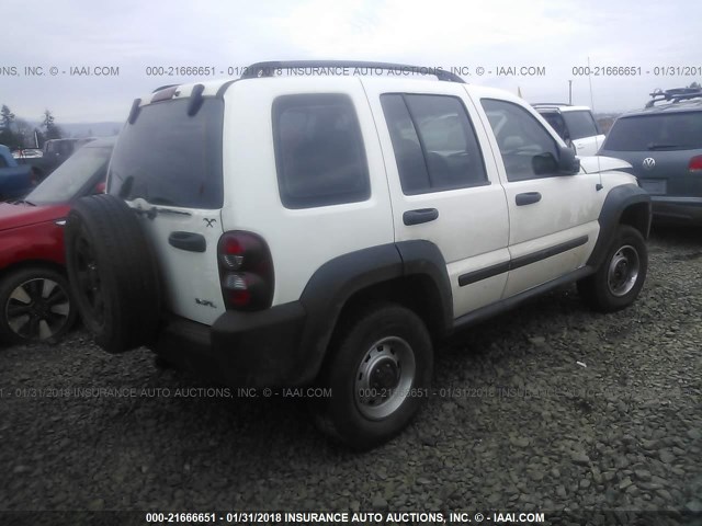 1J4GL48K45W532675 - 2005 JEEP LIBERTY SPORT 白色 照片 4
