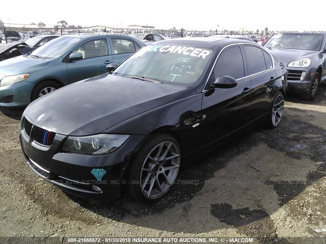 WBAVB73577VH22904 - 2007 BMW 335 I BLACK photo 2