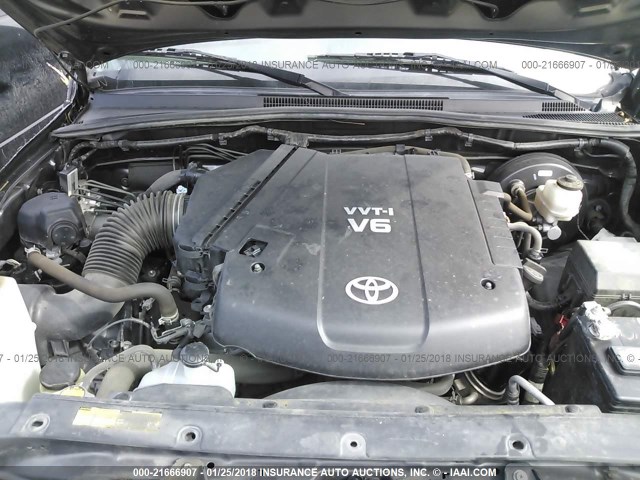 5TFJU4GN0DX042280 - 2013 TOYOTA TACOMA DOUBLE CAB PRERUNNER GRAY photo 10