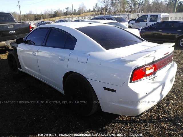 2B3CL5CT2BH609601 - 2011 DODGE CHARGER R/T WHITE photo 3