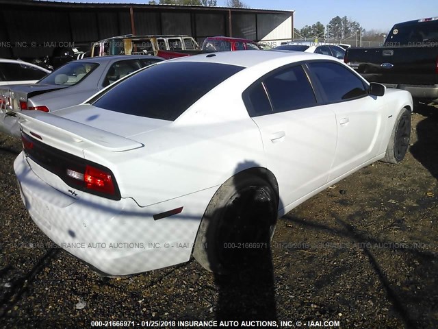 2B3CL5CT2BH609601 - 2011 DODGE CHARGER R/T WHITE photo 4