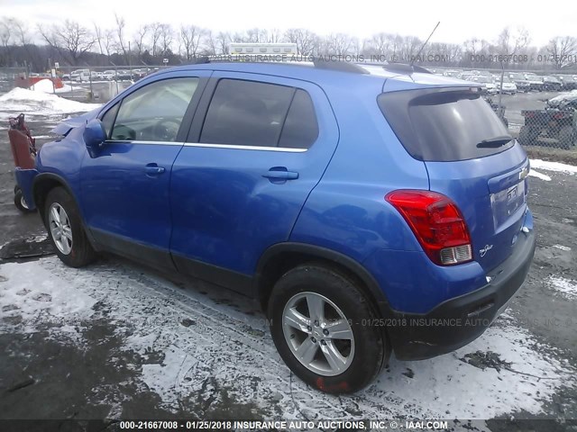 KL7CJPSB3GB712533 - 2016 CHEVROLET TRAX 1LT BLUE photo 3