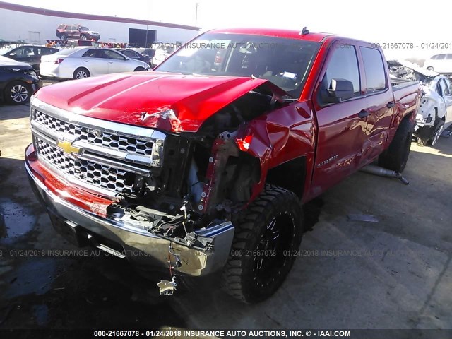 3GCPCREC1EG254915 - 2014 CHEVROLET SILVERADO C1500 LT RED photo 2