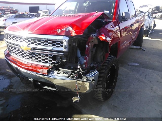 3GCPCREC1EG254915 - 2014 CHEVROLET SILVERADO C1500 LT RED photo 6