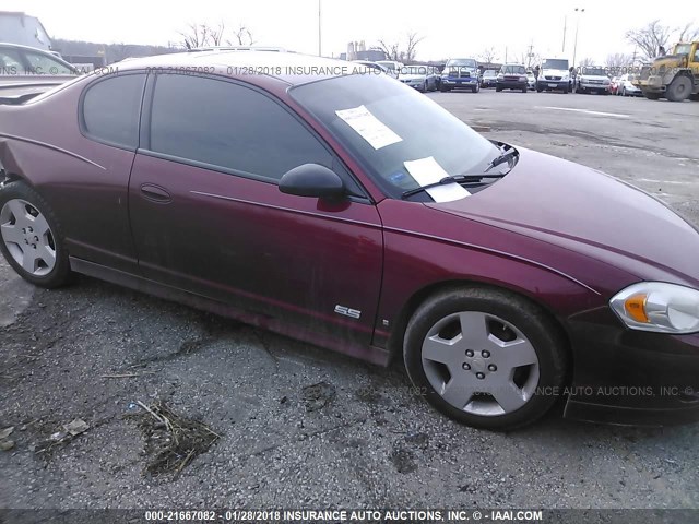 2G1WL15C879380837 - 2007 CHEVROLET MONTE CARLO SS MAROON photo 1