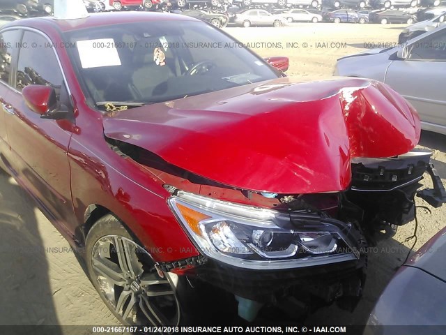 1HGCR2F64GA069029 - 2016 HONDA ACCORD SPORT 红色 照片 6
