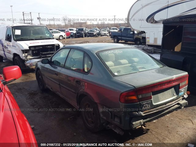 4S3BE635716202613 - 2001 SUBARU LEGACY L GREEN photo 3