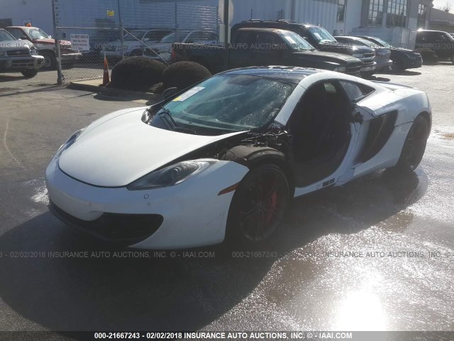 SBM11AAAXCW000384 - 2012 MCLAREN AUTOMOTIVE MP4-12C WHITE photo 2