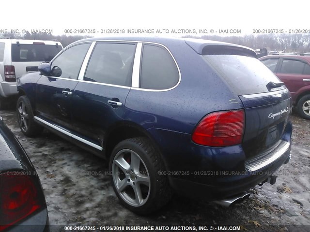 WP1AC29P36LA91732 - 2006 PORSCHE CAYENNE TURBO BLUE photo 3