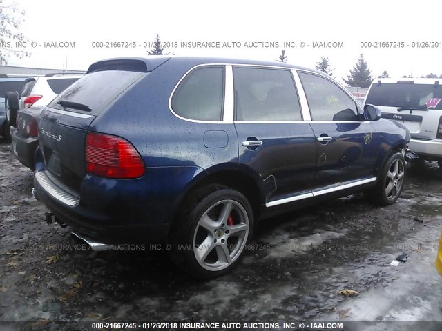 WP1AC29P36LA91732 - 2006 PORSCHE CAYENNE TURBO BLUE photo 4