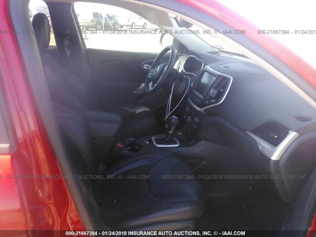 1C4PJMBS7HW594659 - 2017 JEEP CHEROKEE TRAILHAWK 红色 照片 5