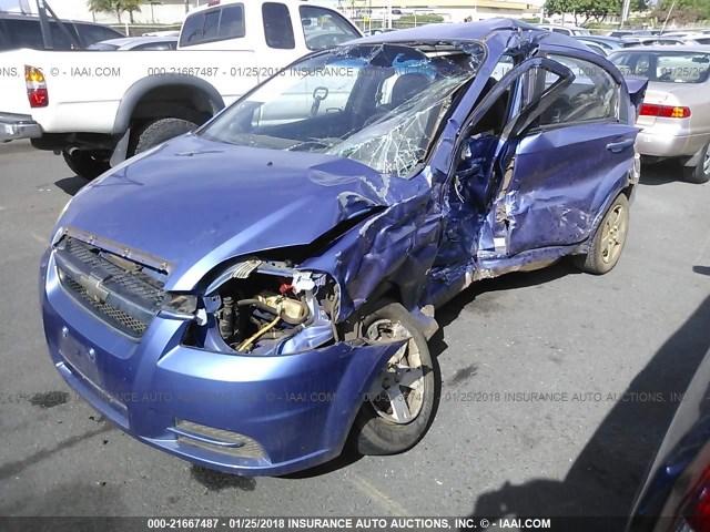 KL1TD56E49B633854 - 2009 CHEVROLET AVEO LS/LT 蓝色 照片 2