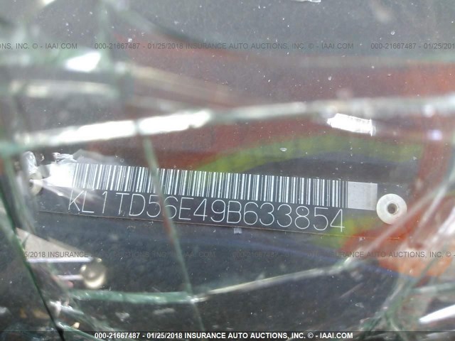 KL1TD56E49B633854 - 2009 CHEVROLET AVEO LS/LT 蓝色 照片 9