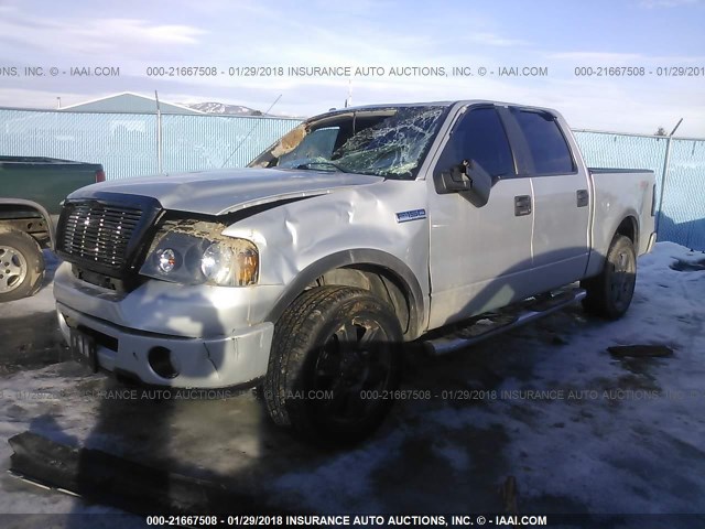 1FTPW14V48FB52543 - 2008 FORD F150 SUPERCREW SILVER photo 2