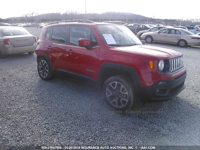 ZACCJBBB6HPF25140 - 2017 JEEP RENEGADE LATITUDE RED photo 1