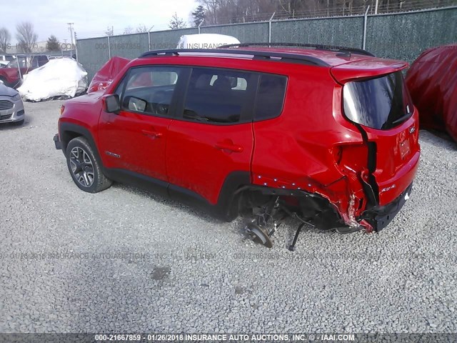 ZACCJBBB6HPF25140 - 2017 JEEP RENEGADE LATITUDE RED photo 3