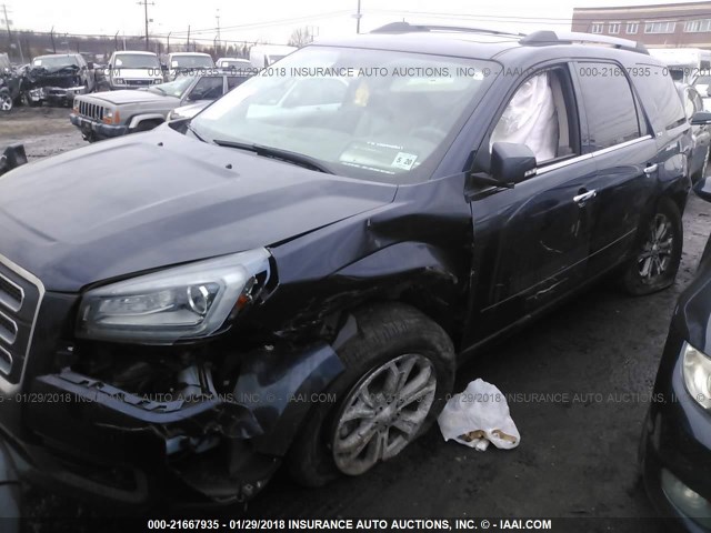 1GKKVRKD4FJ303482 - 2015 GMC ACADIA SLT-1 Темно-синій фото 6
