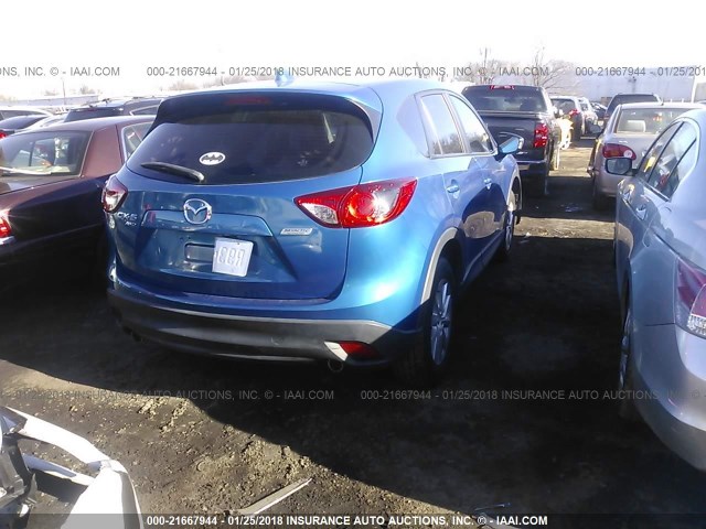 JM3KE4BE6E0377649 - 2014 MAZDA CX-5 SPORT BLUE photo 4