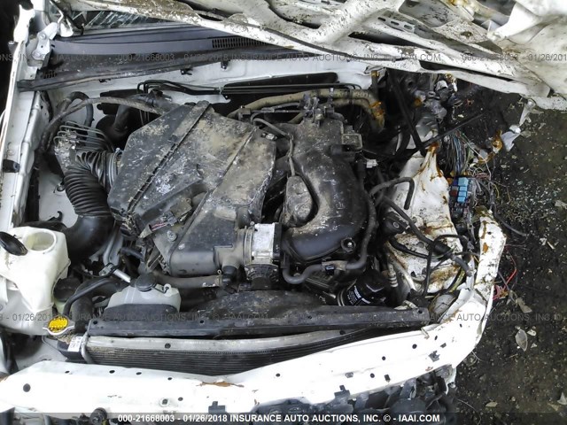 5TFJU4GNXBX006240 - 2011 TOYOTA TACOMA DOUBLE CAB PRERUNNER WHITE photo 10