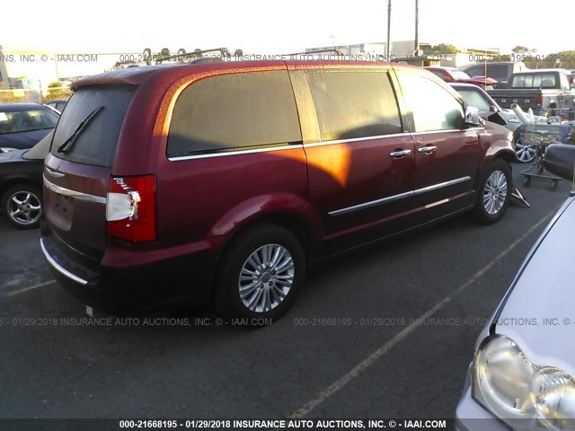 2C4RC1GG9DR736583 - 2013 CHRYSLER TOWN & COUNTRY LIMITED RED photo 4