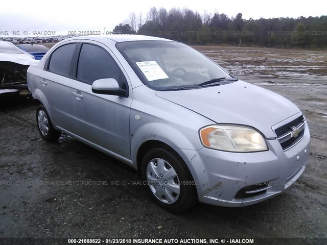 KL1TD566X7B106214 - 2007 CHEVROLET AVEO LS SILVER photo 1