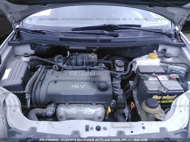 KL1TD566X7B106214 - 2007 CHEVROLET AVEO LS SILVER photo 10