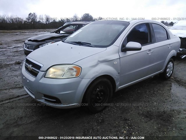 KL1TD566X7B106214 - 2007 CHEVROLET AVEO LS SILVER photo 2