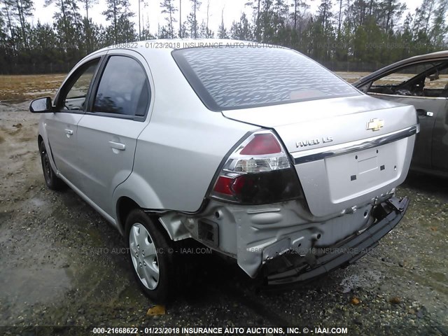 KL1TD566X7B106214 - 2007 CHEVROLET AVEO LS SILVER photo 3