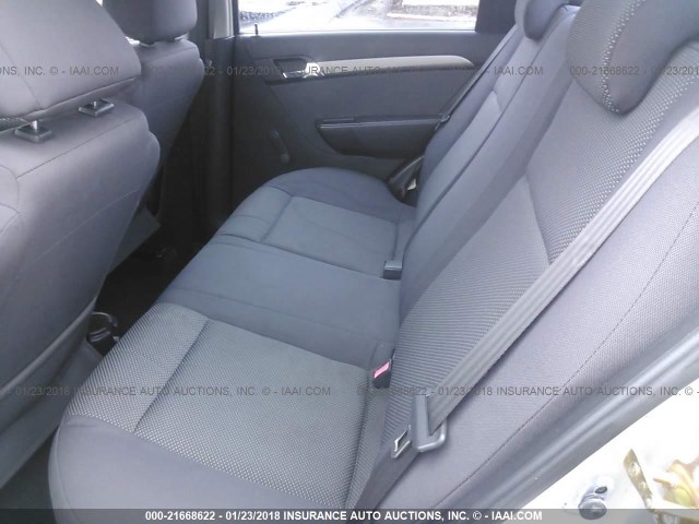 KL1TD566X7B106214 - 2007 CHEVROLET AVEO LS SILVER photo 8