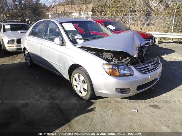 KNAFE221395651973 - 2009 KIA SPECTRA EX/LX/SX SILVER photo 1