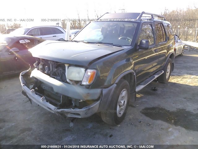 5N1ED28Y41C536364 - 2001 NISSAN XTERRA XE/SE GREEN photo 2