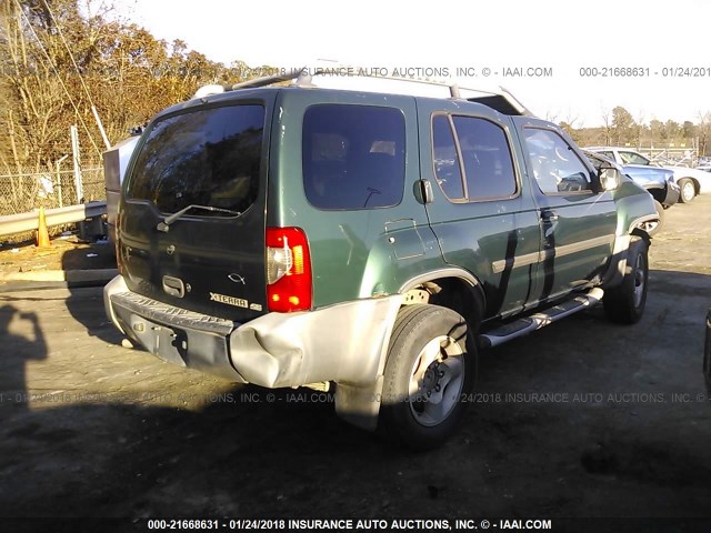 5N1ED28Y41C536364 - 2001 NISSAN XTERRA XE/SE GREEN photo 4