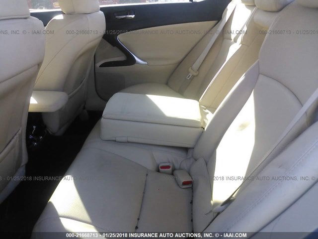 JTHBK262385076283 - 2008 LEXUS IS 250 BLUE photo 8